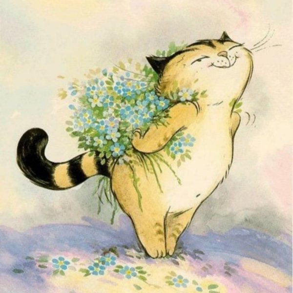 Открытка «котики»