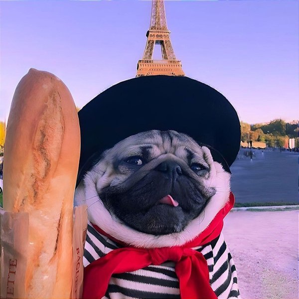 веселый мопс