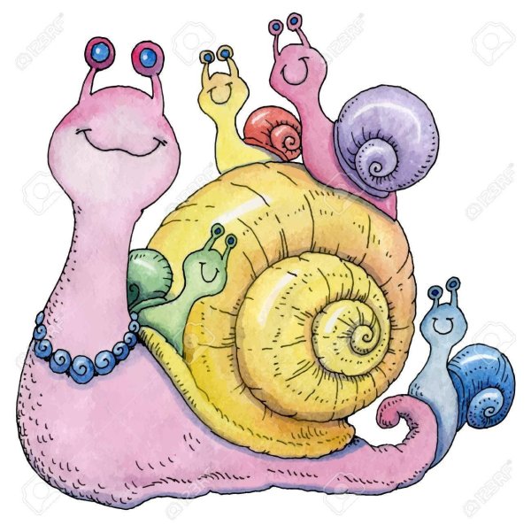 рисунки улитки