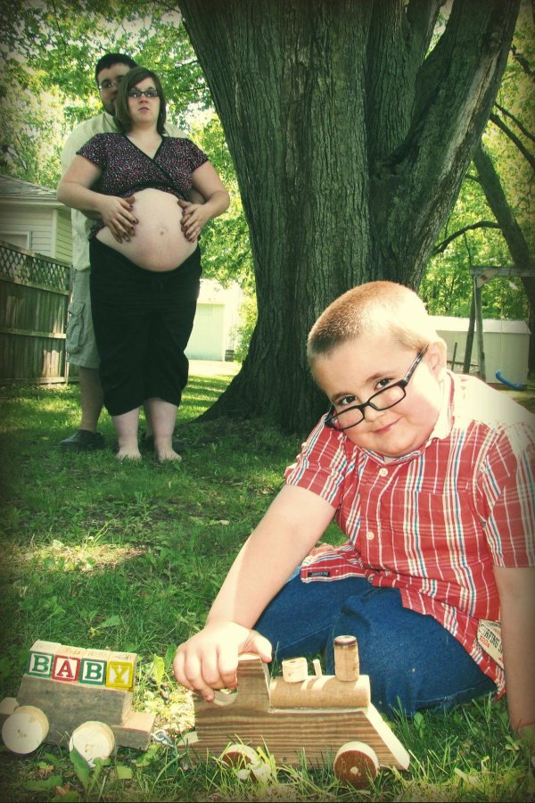 беременная мама с мальчиком