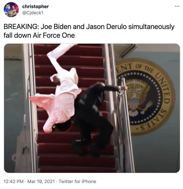 president biden falls on air force one stairs