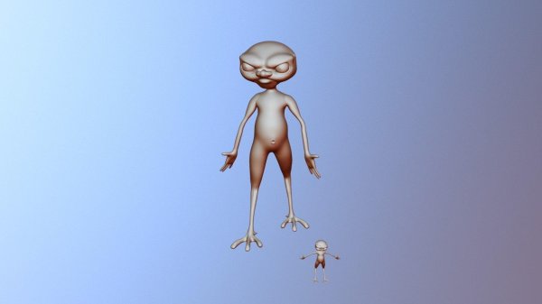 инопланетянин 3d модель