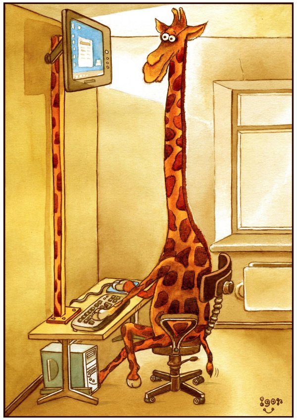 жираф иллюстрация