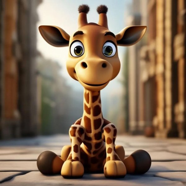 мультяшный жираф