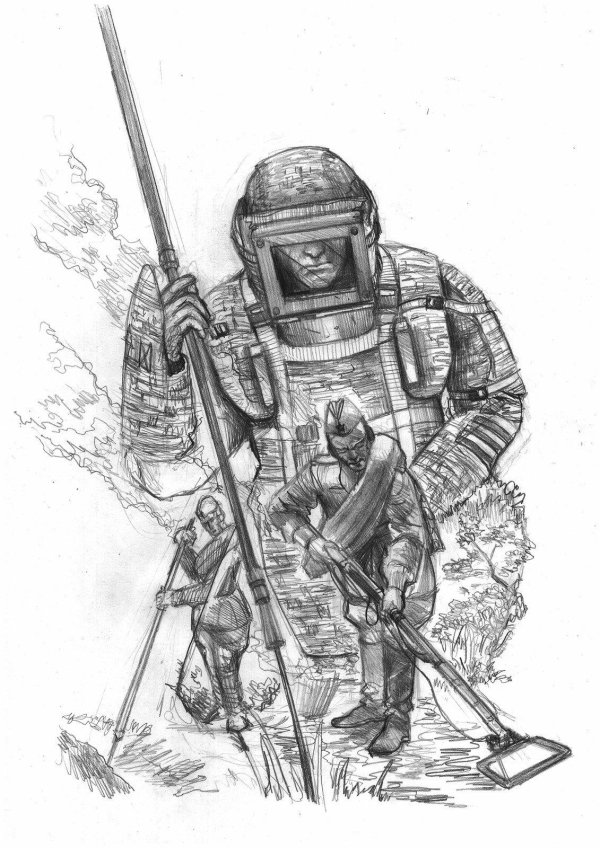 эскиз тату солдат