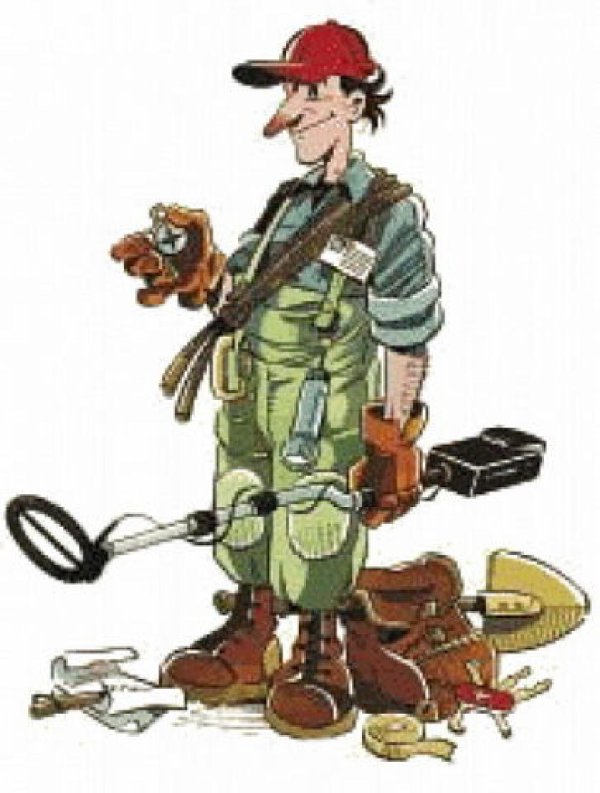 шарж с металлоискателем