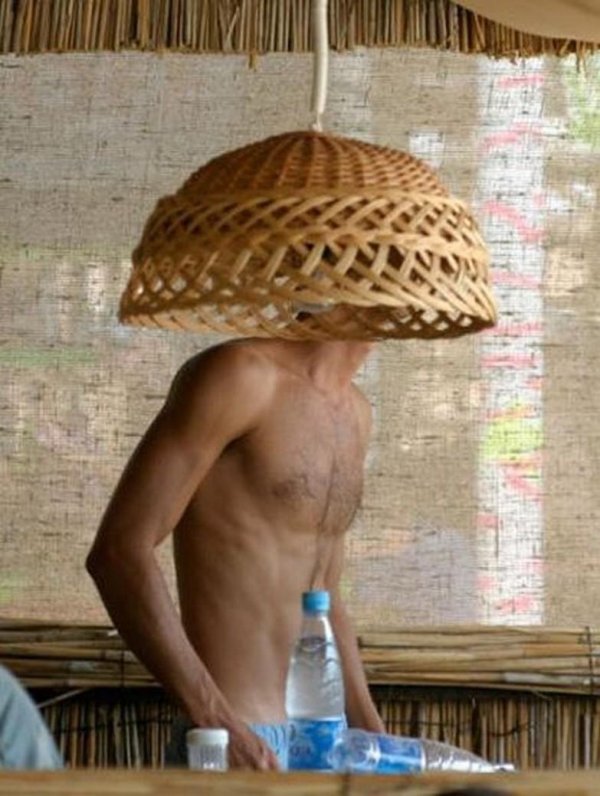 абажур плетеный