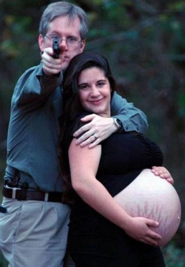 shooting gun pregnant