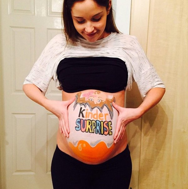 разрисованные животики беременных