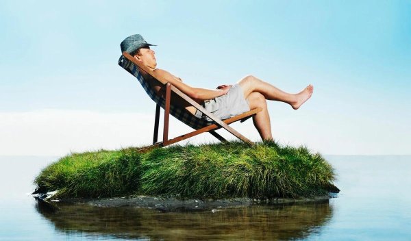 отдыхающий человек