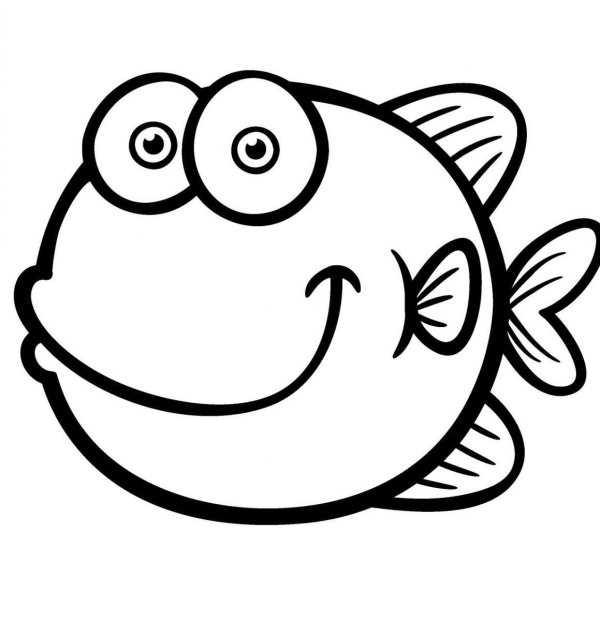 раскраска рыбка