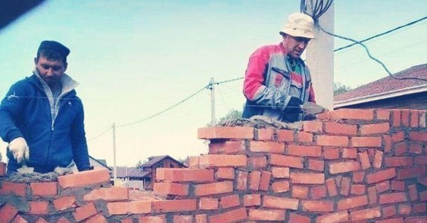 укладка кирпича