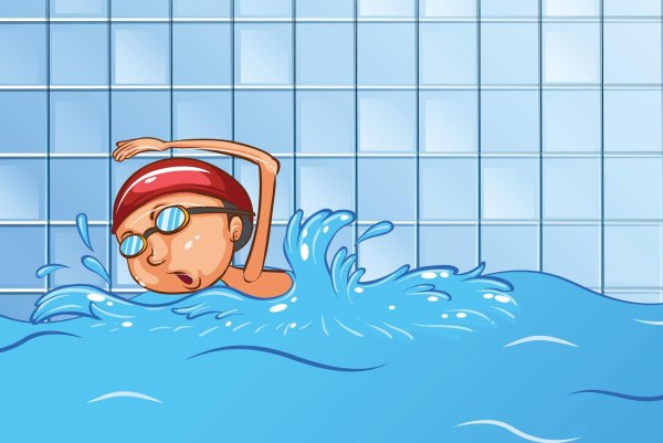 плавание рисунки