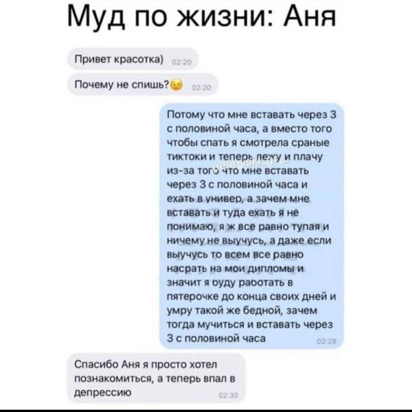 скриншот переписки