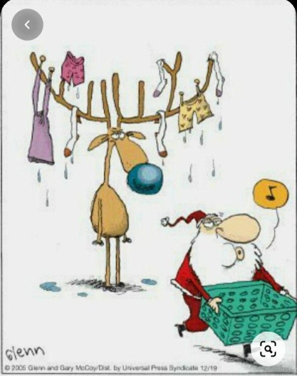 смешной новогодний рисунок