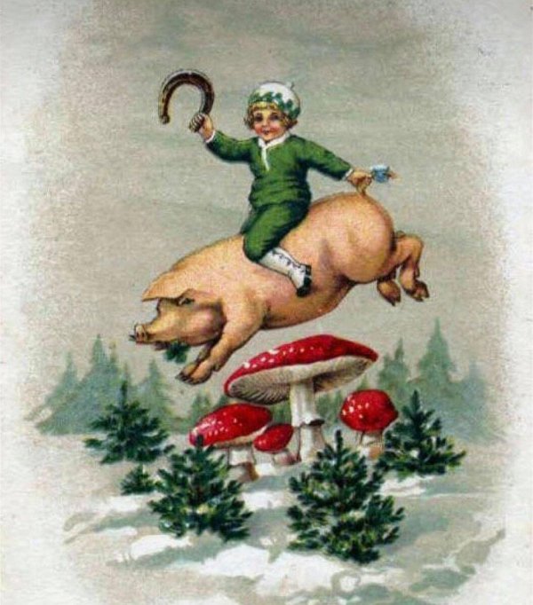 старинная новогодняя открытка