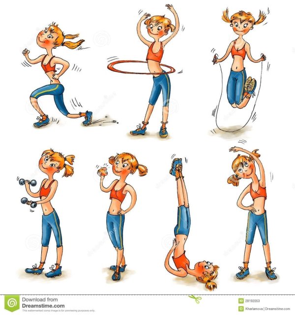 мультяшная спортсменка