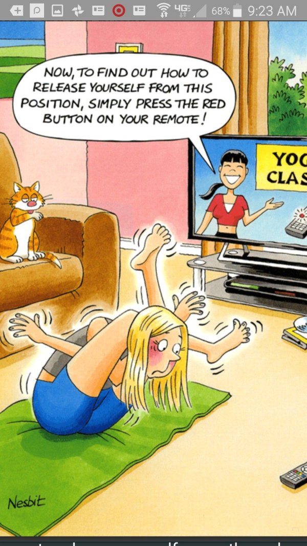 смешная йога