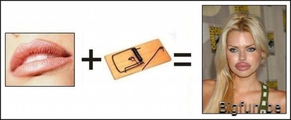 девушка с огромными губами