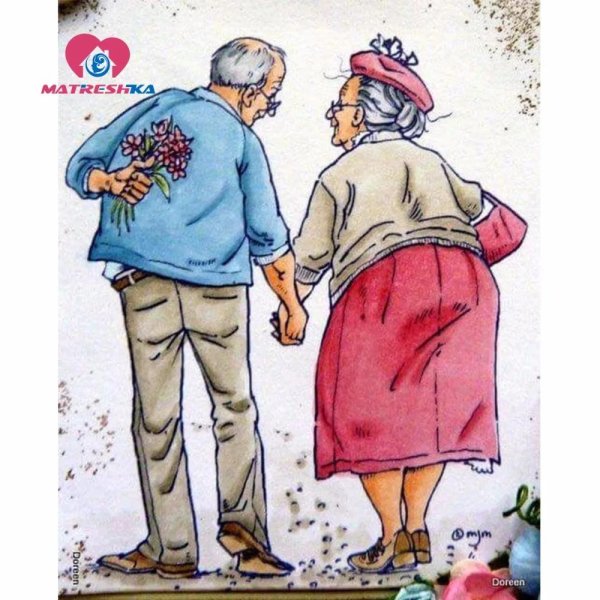 рисунок пожилого человека