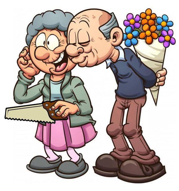 старики рисунок