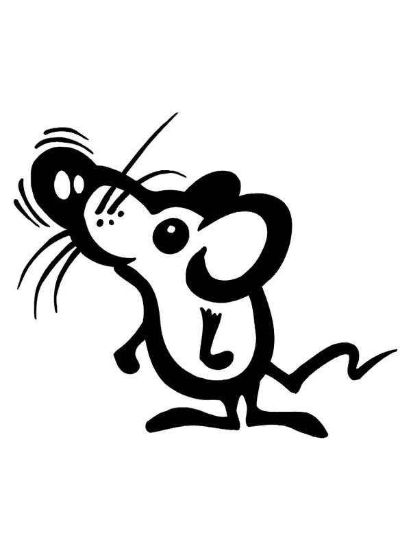 силуэт мыши