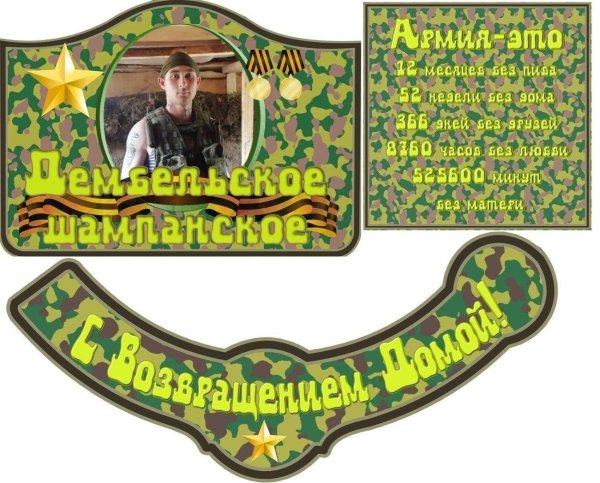 дембельское шампанское этикетка