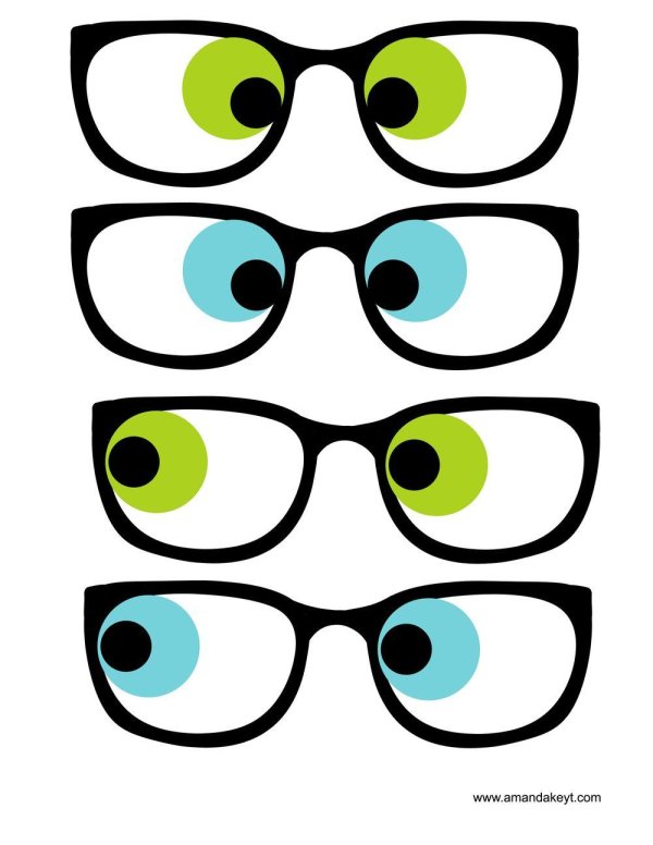 трафарет очков