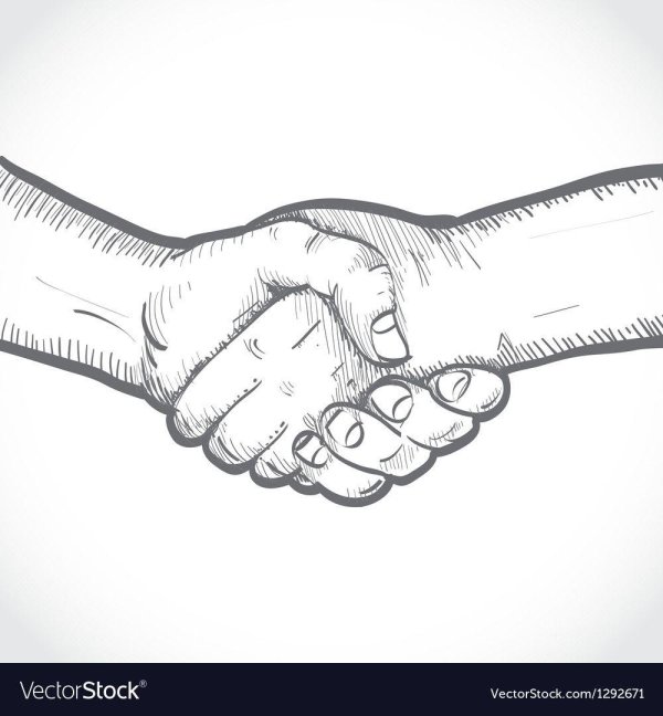 раскраска рукопожатие