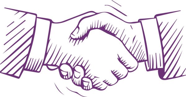 рукопожатие рисунок