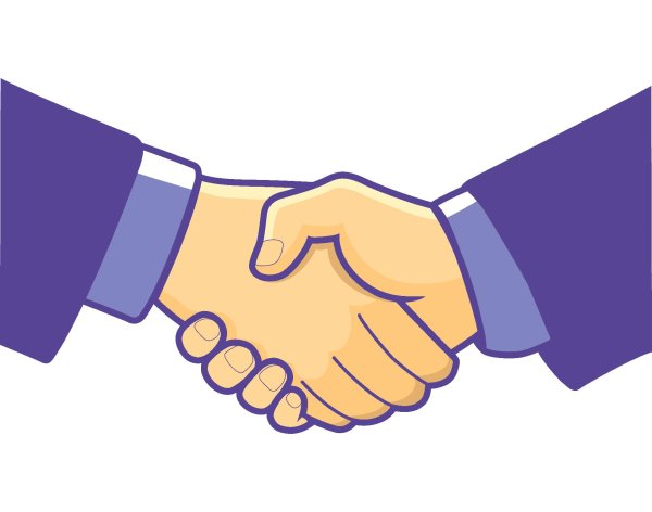 рукопожатие без фона