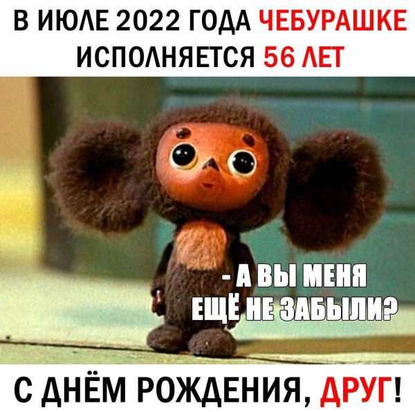 день рождения чебурашки 20 августа