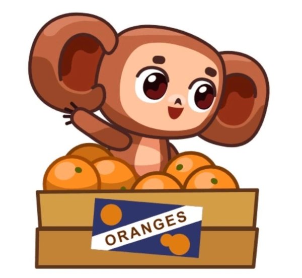 стикер чебурашка