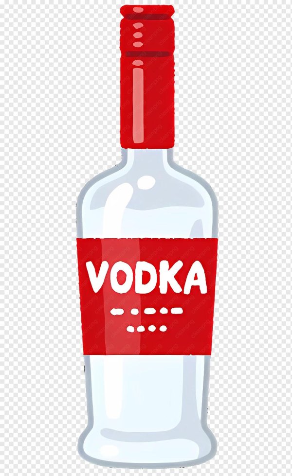 бутылка водки мультяшная