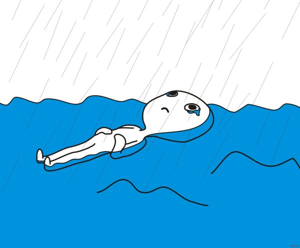 человечек в луже слез