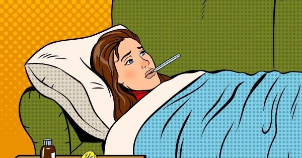 заболевший человек