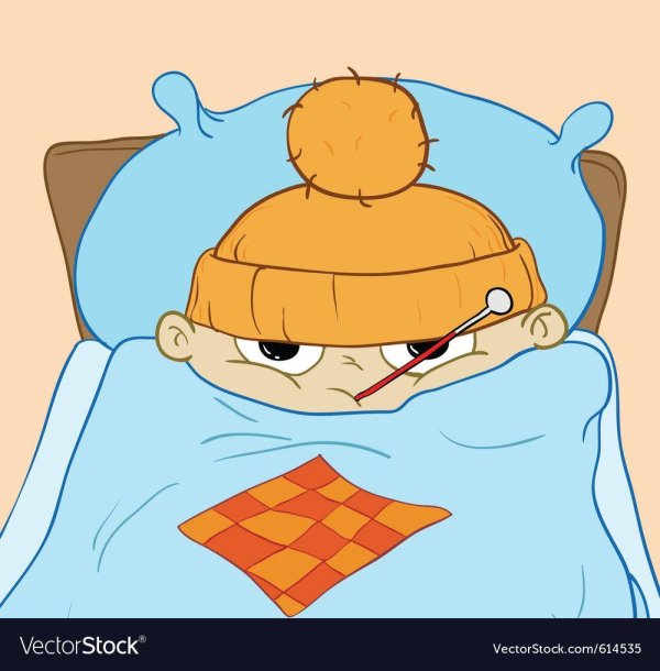 мальчик болеющий мультяшный