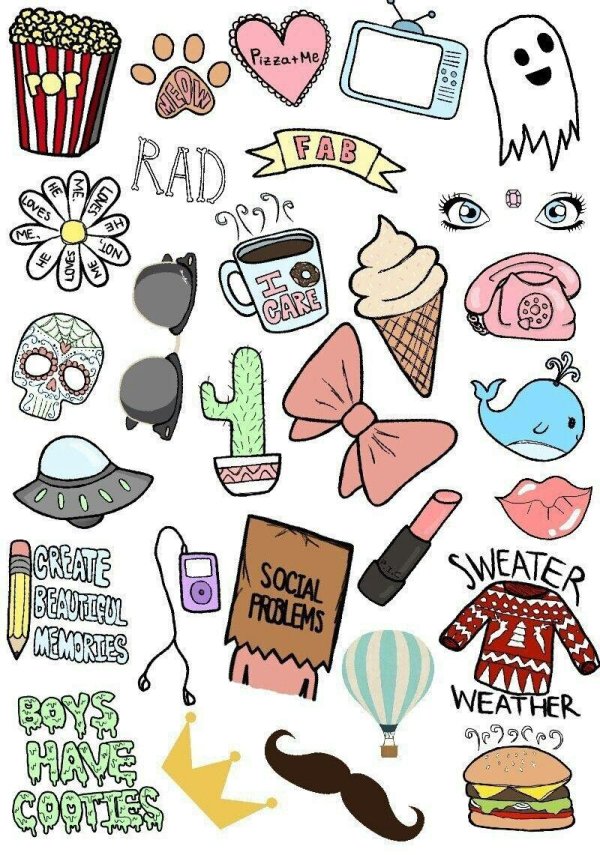 стикеры для распечатки