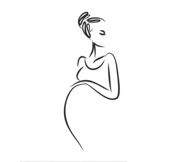 беременная женщина рисунок