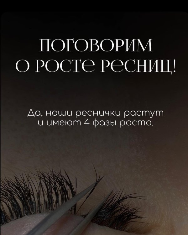 стадии роста ресниц