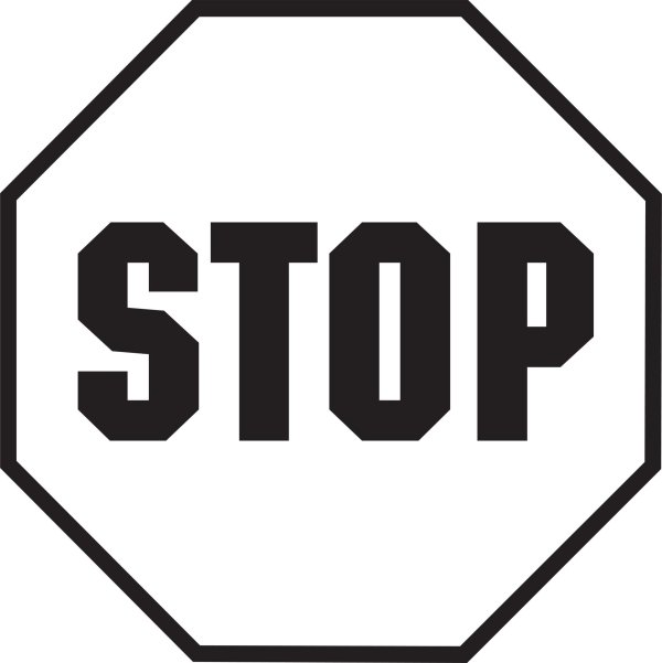 трафарет стоп