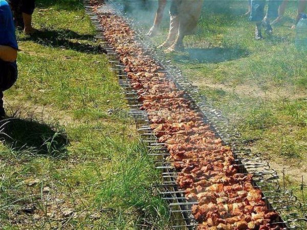 мангал с шашлыками