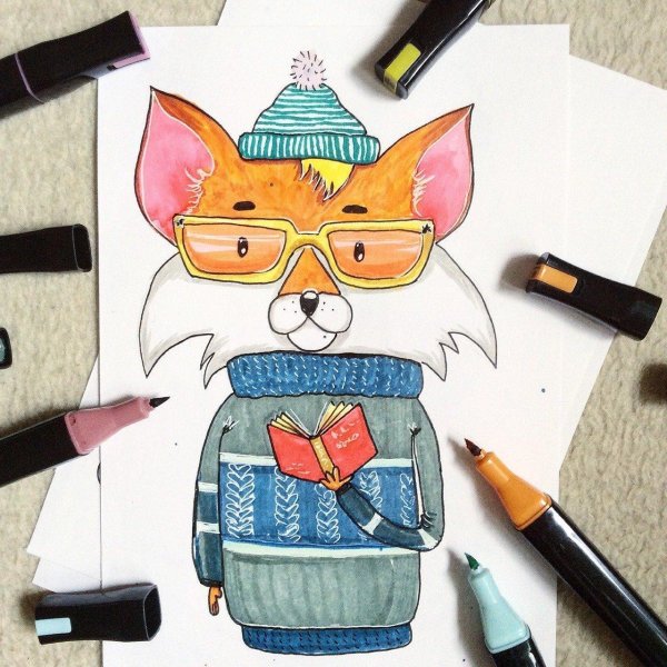 иллюстрация лиса