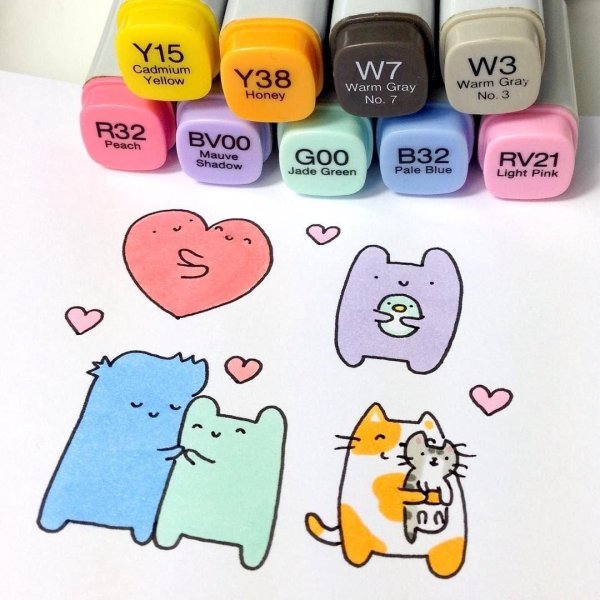 милые рисунки маркерами легкие