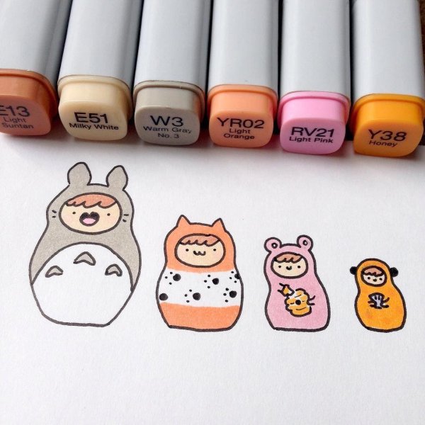 милые рисунки маркерами легкие