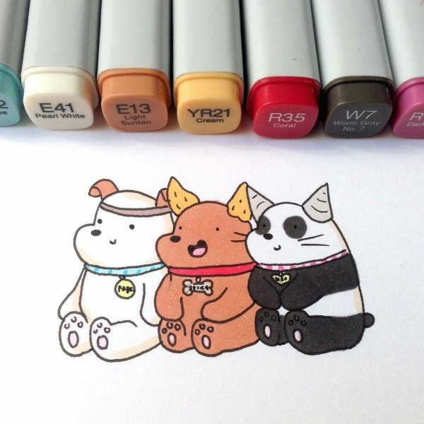 рисунки маркерами