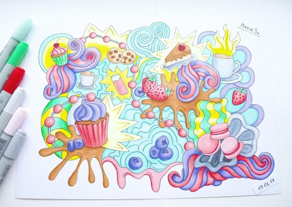 рисунки фломастерами