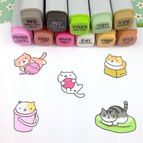 маленькие картиночки маркерами