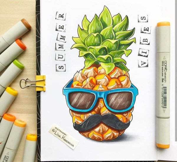 ананас скетчинг