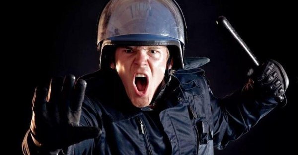 angry police officer